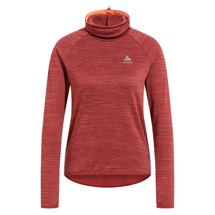 Odlo Damen Run Easy Warm_313611 Shirt XS Spiced Apple Melange, XS Spiced Apple Melange