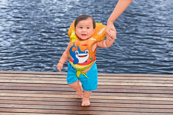Bestway Schwimmweste Kleiner Wal mit Textilbezug, 0-2 Jahre