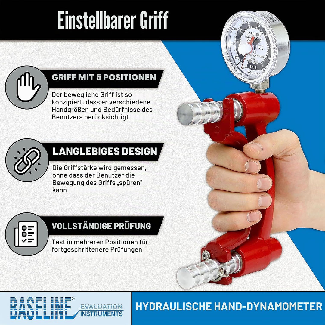 Baseline 12-0241 LITE Hand Kraftmessgerät, hydraulisch, 90,7 kg