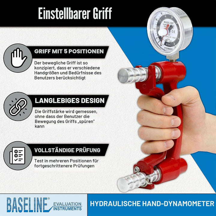 Baseline 12-0241 LITE Hand Kraftmessgerät, hydraulisch, 90,7 kg