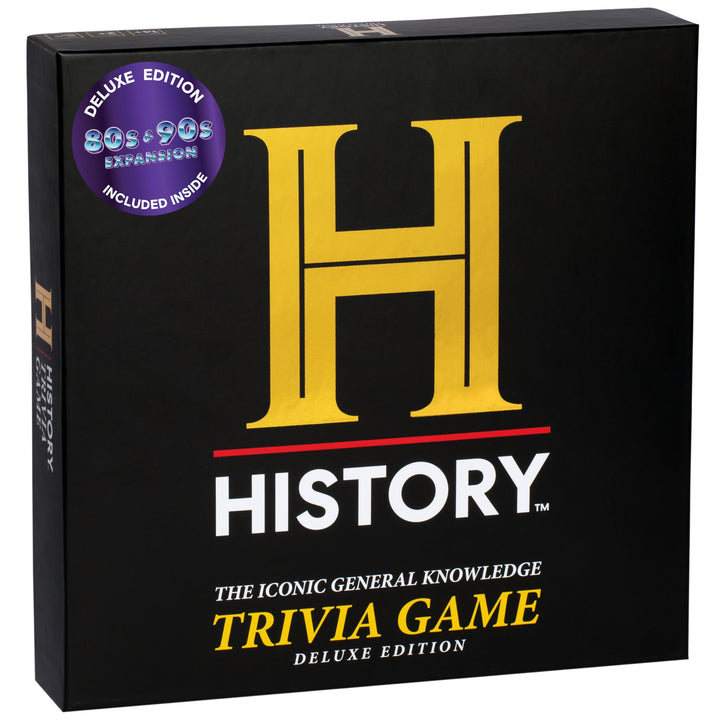 History Channel Trivia Board Game Deluxe Edition with 80s & 90s Expansion Pack - 2400+ General Knowl