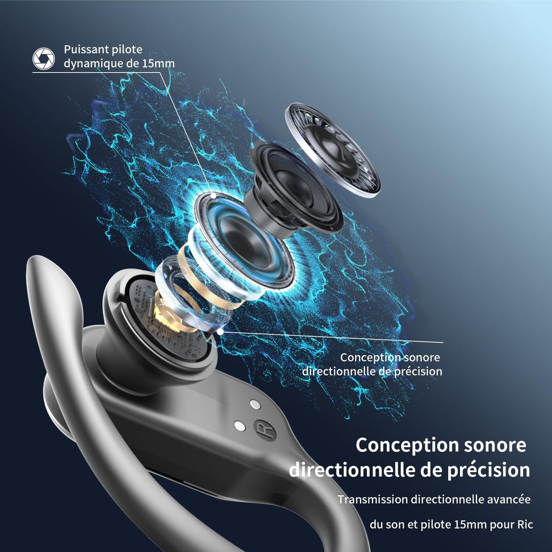 AI In-Ear-Kopfhörer mit Sofortwirkung, 80 Stunden Bluetooth 6.1, kabellos, Open Ear mit 198 Sprachen