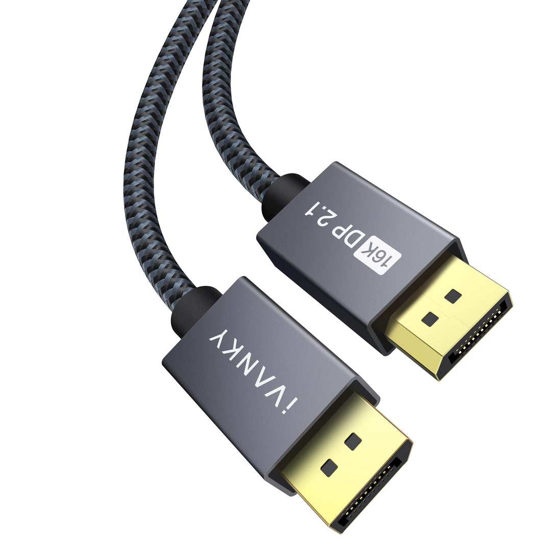 IVANKY 16K DisplayPort Kabel 2.1 3M, Kabel Displayport 4K@240Hz/165Hz/144Hz, 16K@60Hz, 8K@120Hz, 2K@