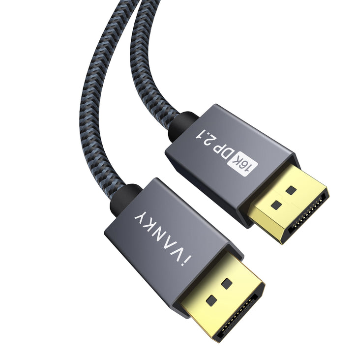 IVANKY 16K DisplayPort Kabel 2.1 3M, Kabel Displayport 4K@240Hz/165Hz/144Hz, 16K@60Hz, 8K@120Hz, 2K@