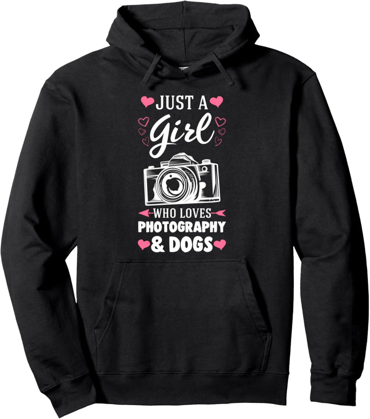 Nur ein Mädchen, das Fotografie & Hunde Camera liebt Pullover Hoodie
