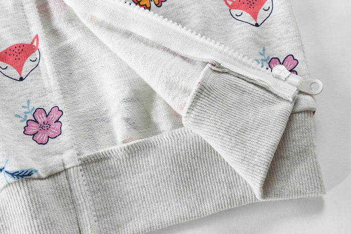 EULLA Kinder Mädchen Zip Up Hoodie Sweatjacke Kapuzenjacke Kapuzenpullover Langarm Baumwolle Einhorn