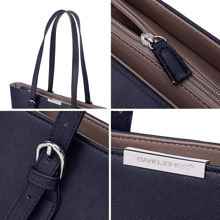 David Jones - Damen Shopper Handtasche - Frau Henkeltasche Grosse Tote PU Leder - Tasche Schultertas