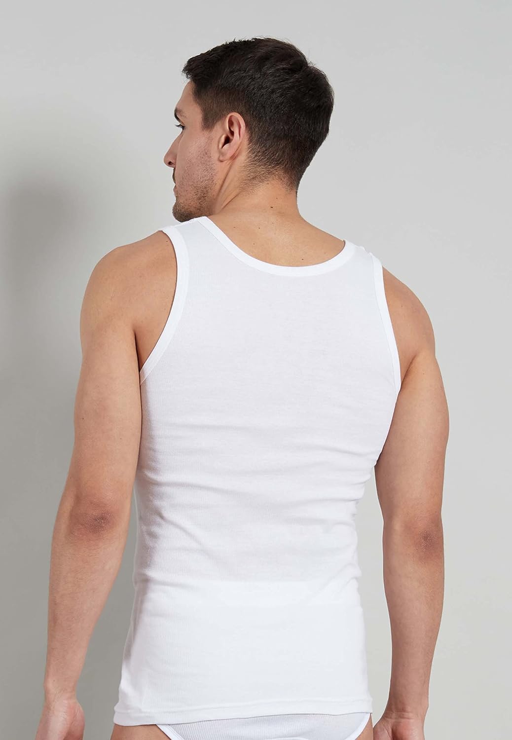 TOM TAILOR 4er Pack Herren Doppelripp Tank Top Unterhemd 3XL Weiss-hell-uni, 3XL Weiss-hell-uni
