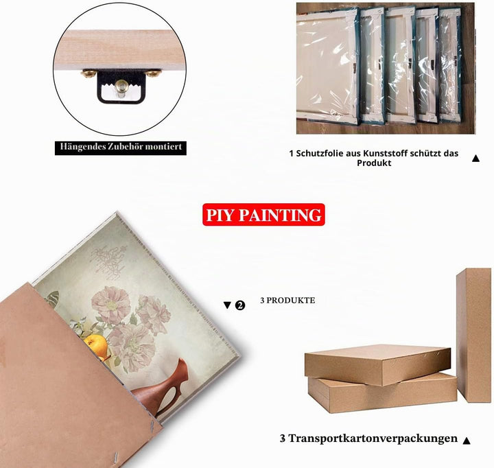 Piy Painting Wandbilder 3 Panel Fruchtbild Orange Bilder und Kunstdrucke auf Leinwand wasserdichte L