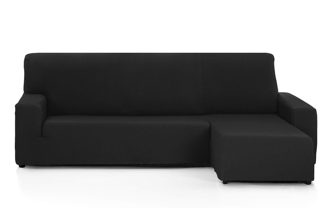 Martina Home - Sofabezug für Chaise Longue, Modell Túnez, Stoff, Schwarz, kurzes Eckteil rechts, 32x