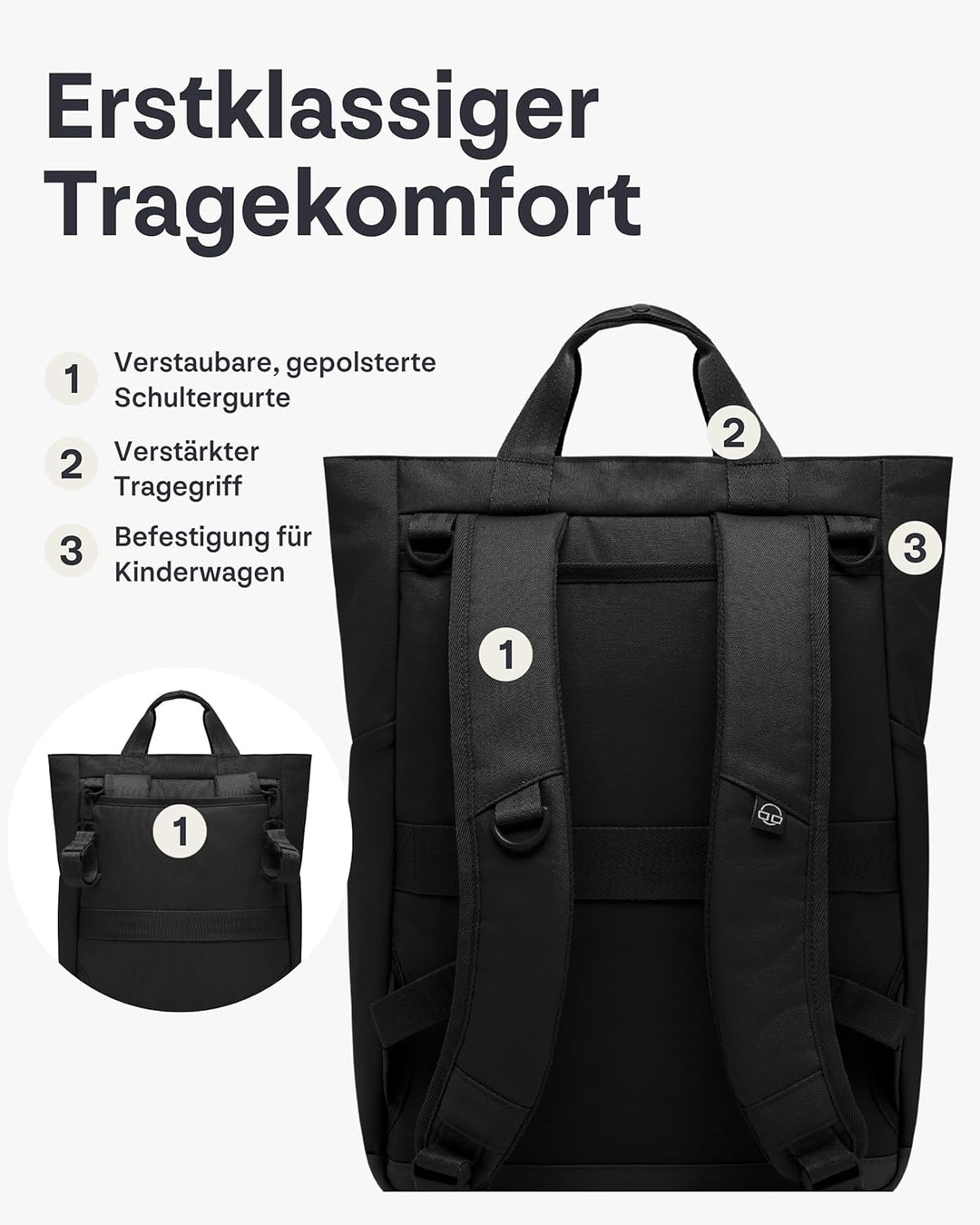 Johnny Urban Wickelrucksack & Wickeltasche für Kinderwagen - Blair - Kinderwagentasche mit vielen Fä