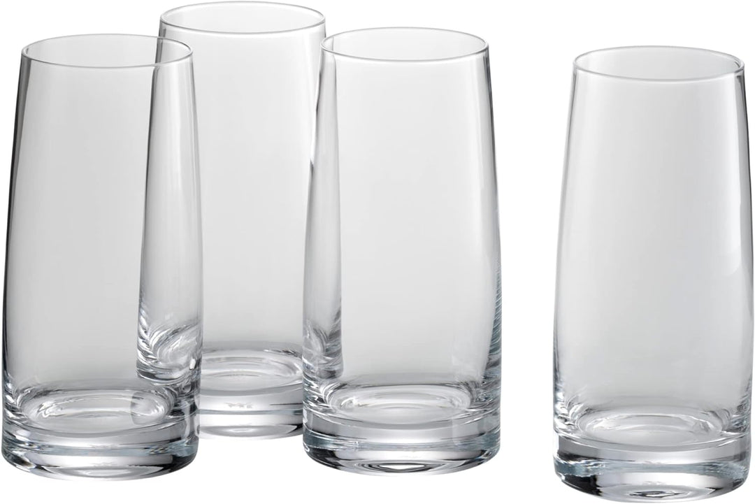 WMF Kineo Longdrinkgläser Set 4-teilig, hohe Trinkgläser, Cocktailglas 360ml, Kristallglas, feiner M