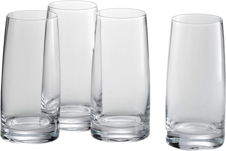 WMF Kineo Longdrinkgläser Set 4-teilig, hohe Trinkgläser, Cocktailglas 360ml, Kristallglas, feiner M