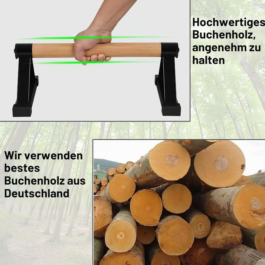 Holz Parallettes Calisthenics Equipment 50cm, Push Up Bars, Liegestützgriffe, Handstand Griffe Barre