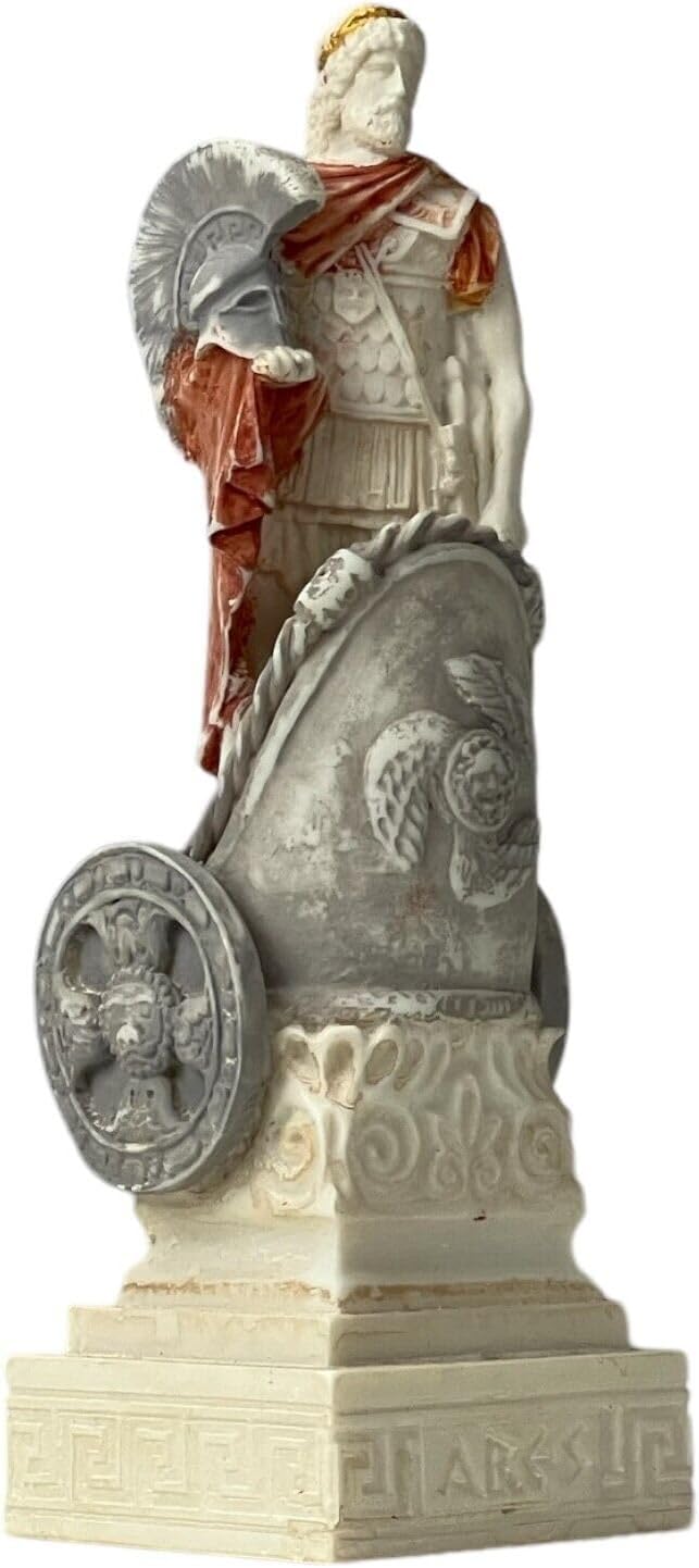 Ares Mars Skulptur, griechisch, römisch, Gott des Krieges, handbemalt, 17 cm