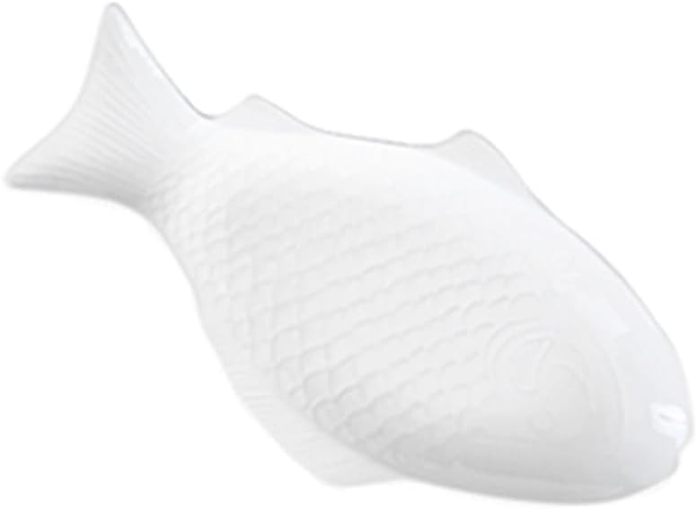 Cabilock Fischteller Keramik Fischplatte Porzellan Servierteller Fischform Lachsplatte Vorlegeplatte