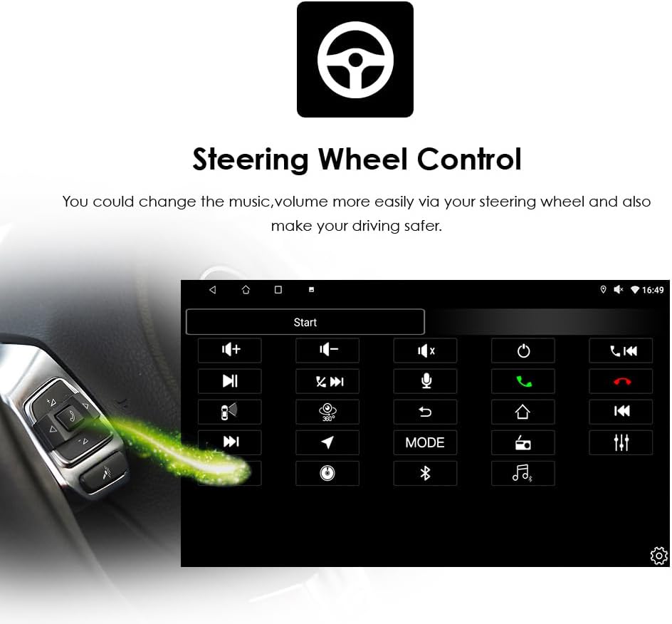 hizpo 9 Zoll Touchscreen Autoradio Kompatibel mit FIAT 500 2007-2014 mit Carplay/Android Auto 4-Core