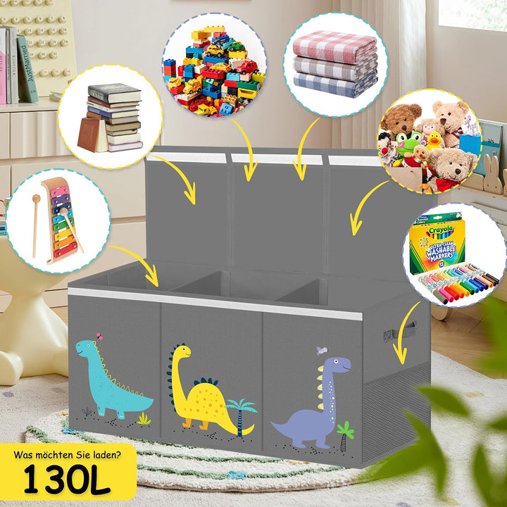 Spielzeugkiste mit deckel aufbewahrung kinderzimmer Extra Gross Aufbewahrungsbox Kinder - Faltbar Sp