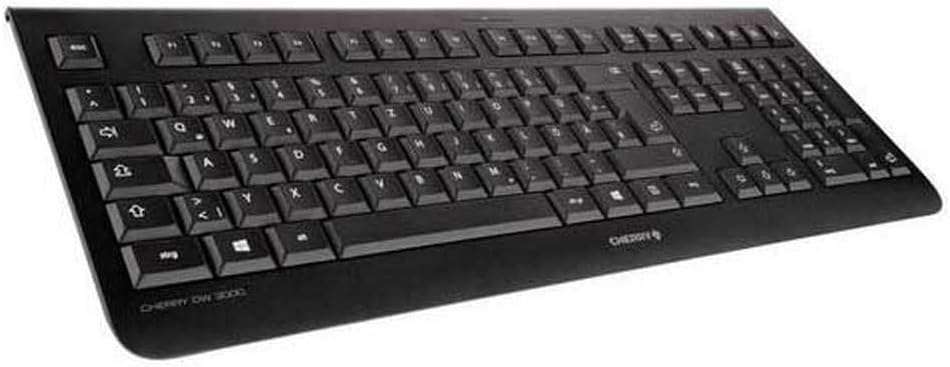 CHERRY DW 3000, Kabelloses Tastatur-Maus-Set, Belgisches Layout (AZERTY), 2,4 GHz Funk, Flaches Desi