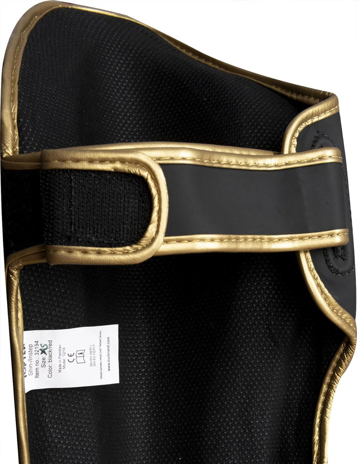 TopTen Schienbeinschutz „Star Light“ Schwarz - Gold XS, Schwarz - Gold XS
