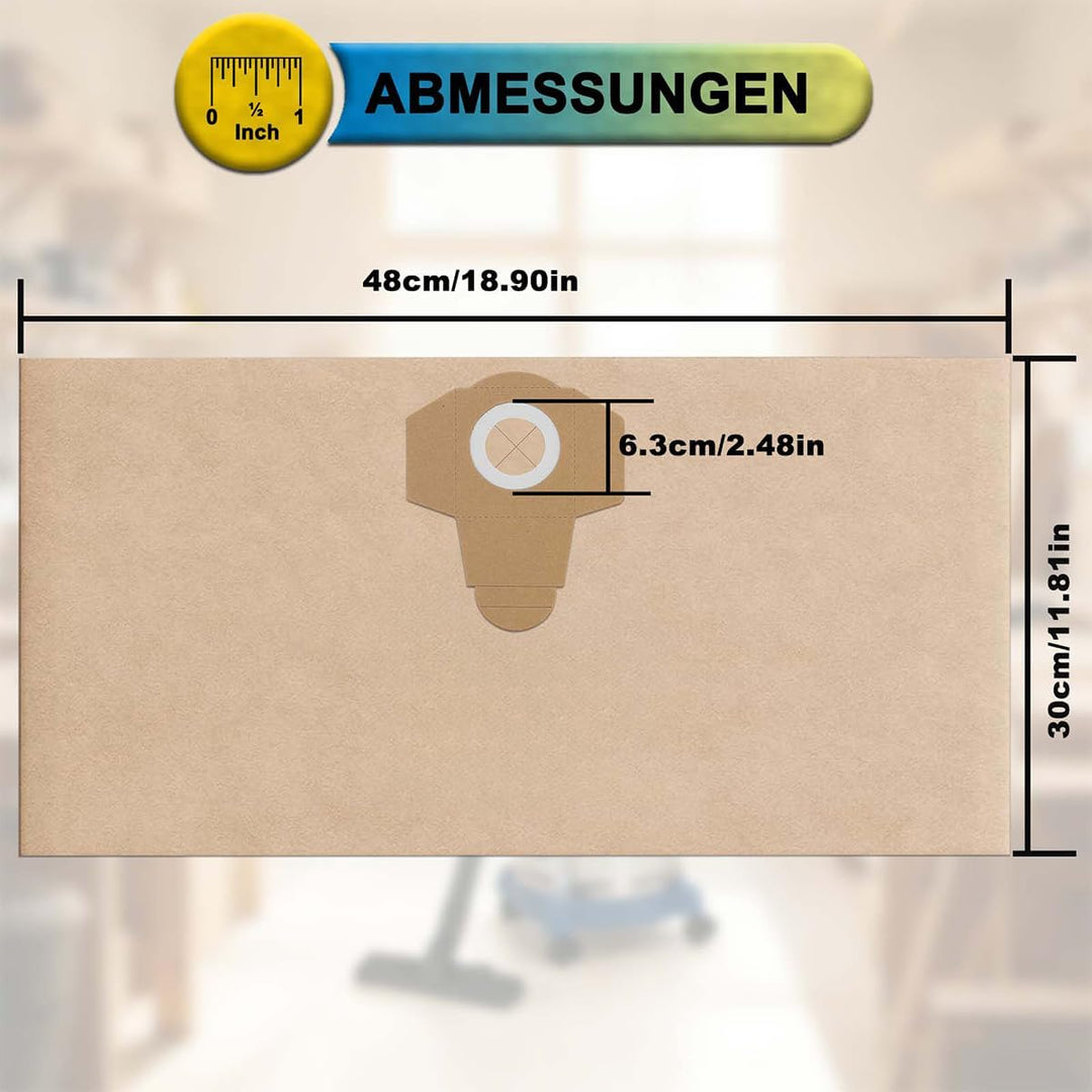 15er-Pack 2351152 Staubbeutel 20 Liter für Einhell Nass-/Trockensauger Modelle# TC-VC 1820, BT-VC 12