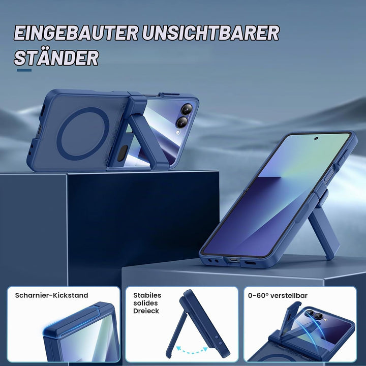 Doeshine für Samsung Galaxy Z Flip 7 Hülle [Not für Flip 7FE] mit Mag-Safe, Ständer und Displayschut