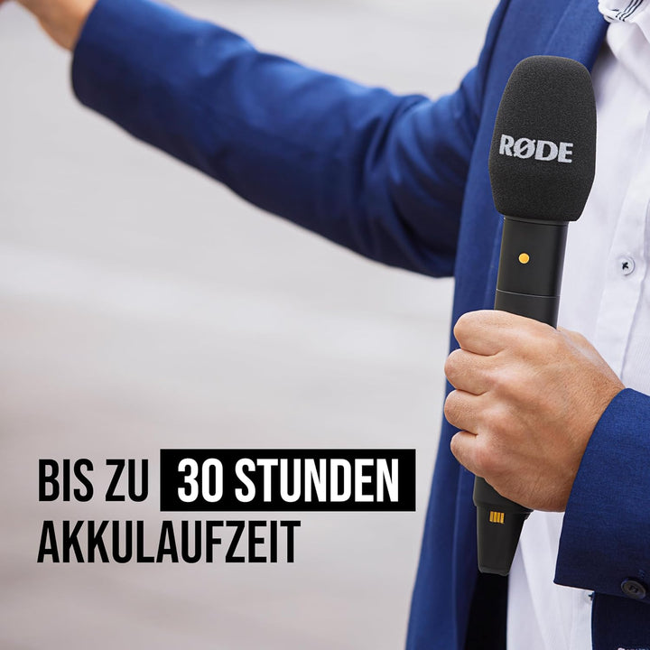 RØDE Interview PRO Drahtloses Handheld-Kondensatormikrofon mit Einer Kapsel in Rundfunkqualität und