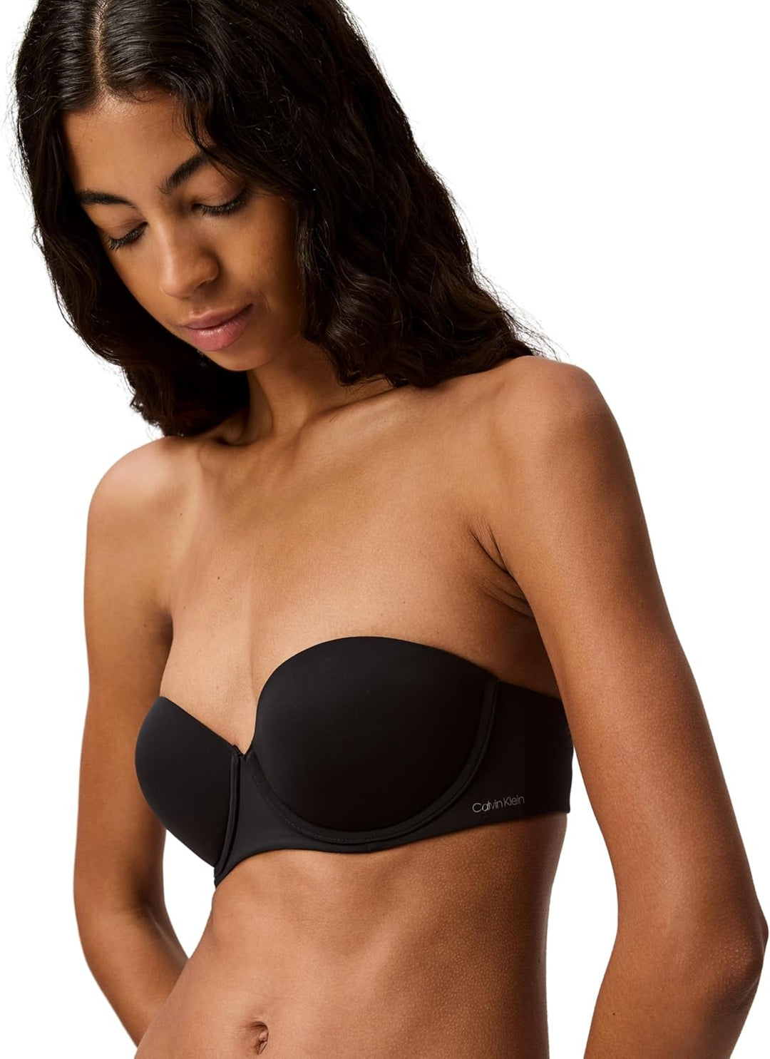 Calvin Klein Damen Trägerloser BH Push-Up, Schwarz (Black), 70DD (32DD)