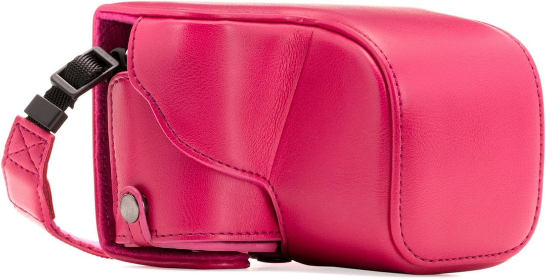 MegaGear Sony Alpha A6300, A6000 (16-50 mm) Ever Ready Leder Kamera-Case mit Trageriemen und Batteri