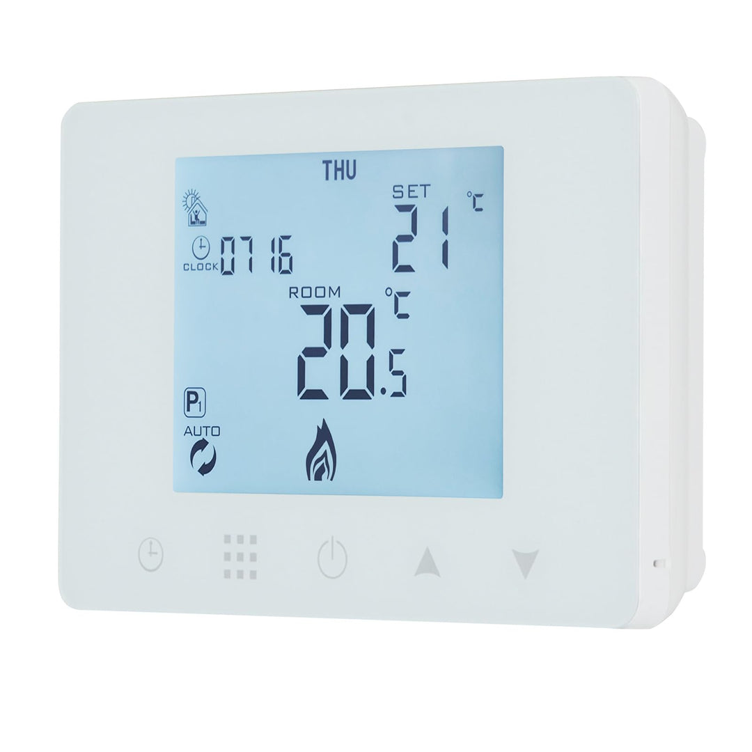 Wengart Batterie-Thermostat WG09BW für Gastherme & Kessel – Potentialfreier Schaltkontakt (COM/NO/NC