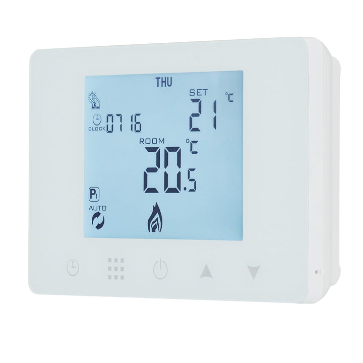Wengart Batterie-Thermostat WG09BW für Gastherme & Kessel – Potentialfreier Schaltkontakt (COM/NO/NC