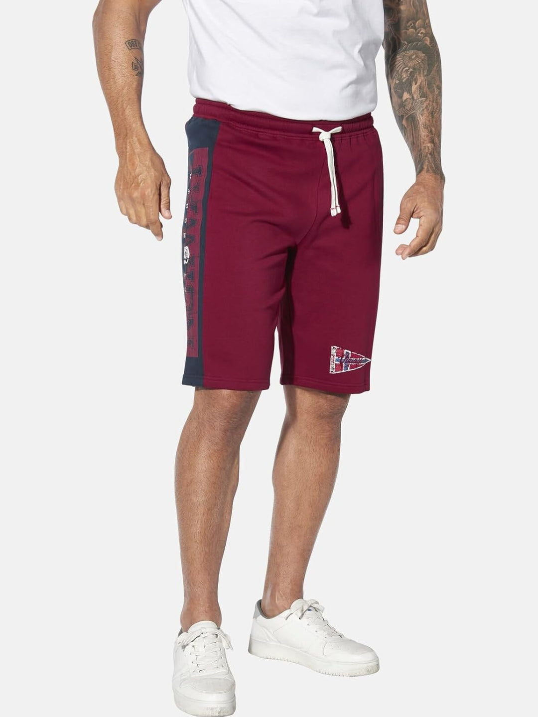 Jan Vanderstorm Herren Doppelpack Jogginghose Haral Kurze Hose Casual Shorts L Dunkelrot, L Dunkelro