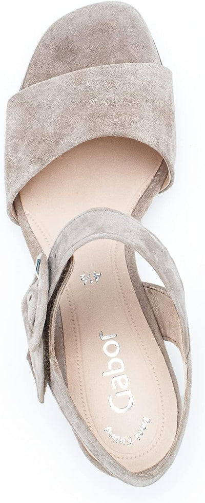 Gabor Damen Riemchensandalen, Frauen Sandalen 37 EU Beige Desert 12, 37 EU Beige Desert 12