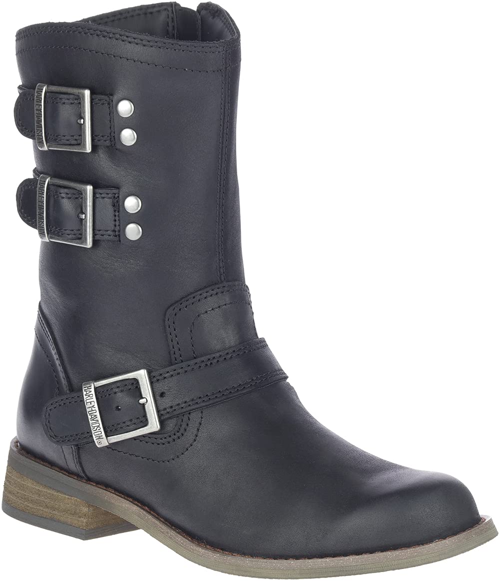 Harley-Davidson Dorilee Motorradstiefel für Damen, 17,8 cm 38.5 EU Schwarz, 38.5 EU Schwarz
