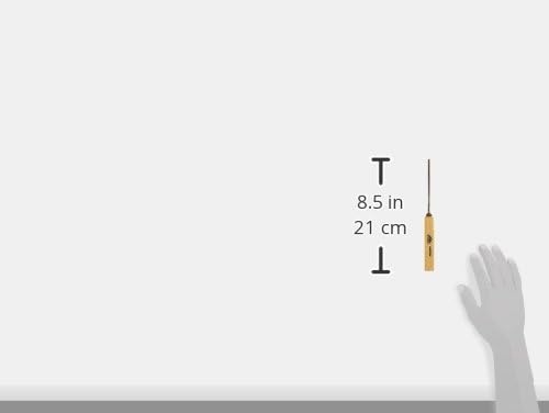 STUBAI Stemmeisen Stechbeitel Serie 52 - Form 8 | Gerades Hohleisen 2 mm, mit Holzgriff, für Figuren