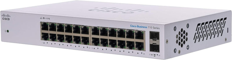 Cisco Business CBS110-24T-D Unmanaged Switch | 24﻿ GE-Ports | 2﻿ x﻿﻿ 1G-SFP Shared | Begrenzter Lebe