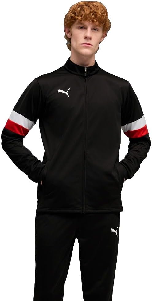 PUMA Herren Individueller Tracksuit Trainingsanzug (1er Pack) S PUMA Black-PUMA White-PUMA Red, S PU