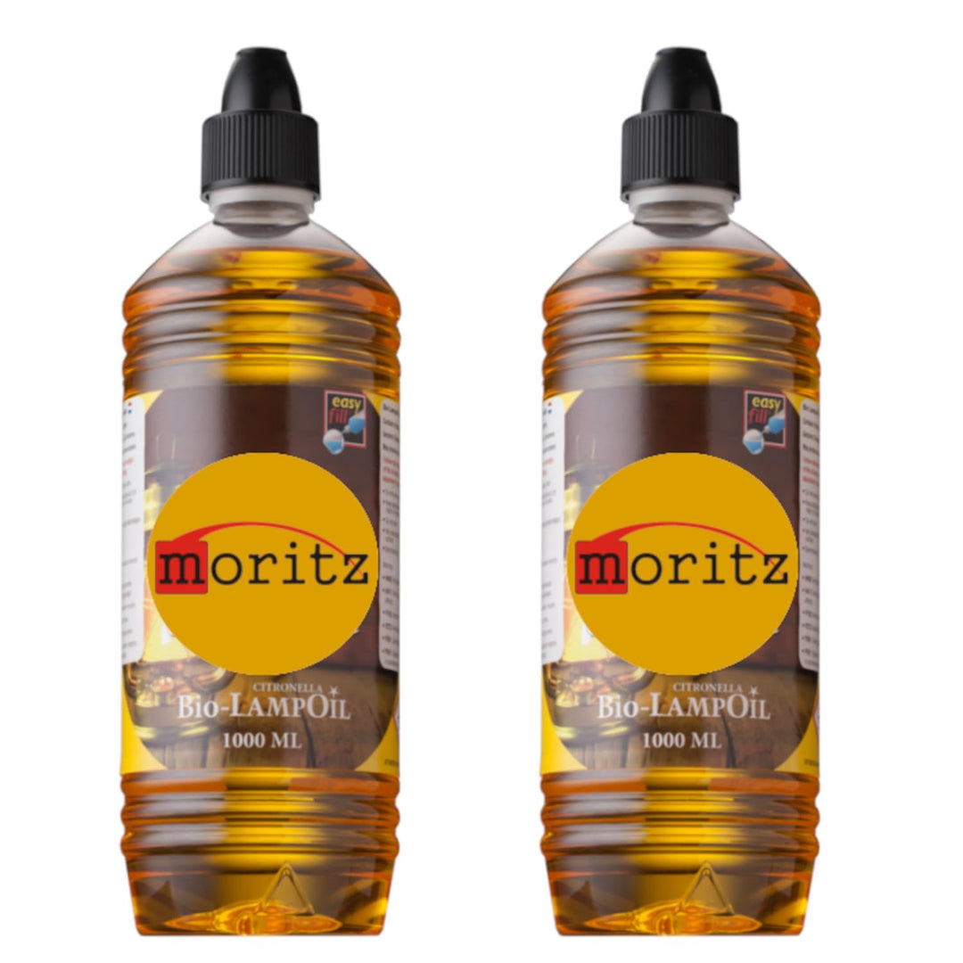 2 x 1000 ml Moritz Bio Lampenöl Citronella Biologisches Lampenöl, 2