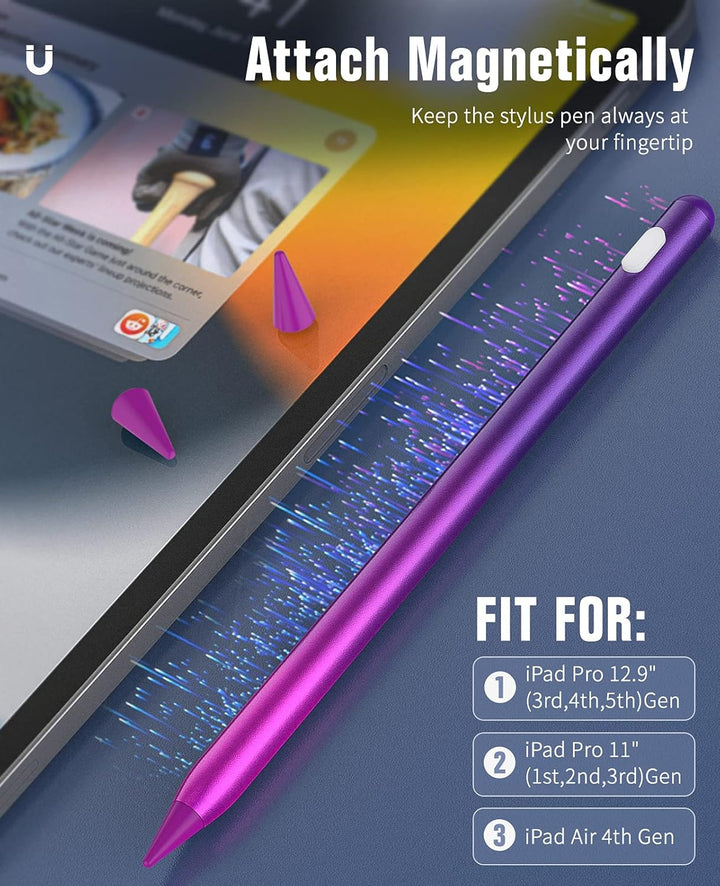 TiMOVO Stylus Pen für iPad 2nd Generation mit Palm Rejection für iPad Pro, Air, Mini, Lila Farbverla
