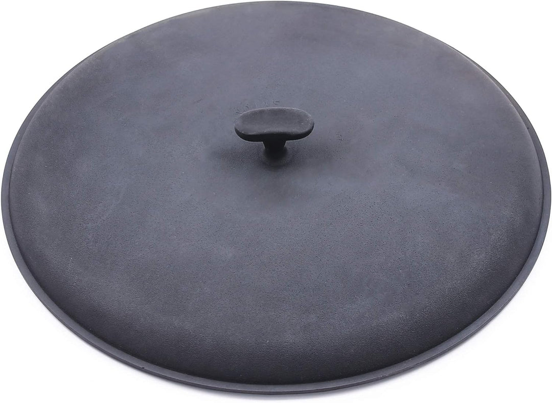SYTON Gusseisen Kessel Bräter Schmortopf Wok Gulaschkessel Asiatische Kasan Kazan (8 Liter mit Decke