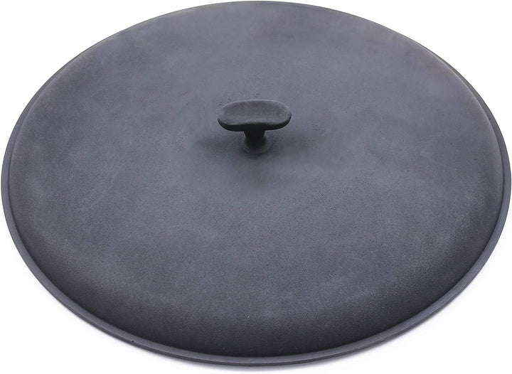 SYTON Gusseisen Kessel Bräter Schmortopf Wok Gulaschkessel Asiatische Kasan Kazan (8 Liter mit Decke
