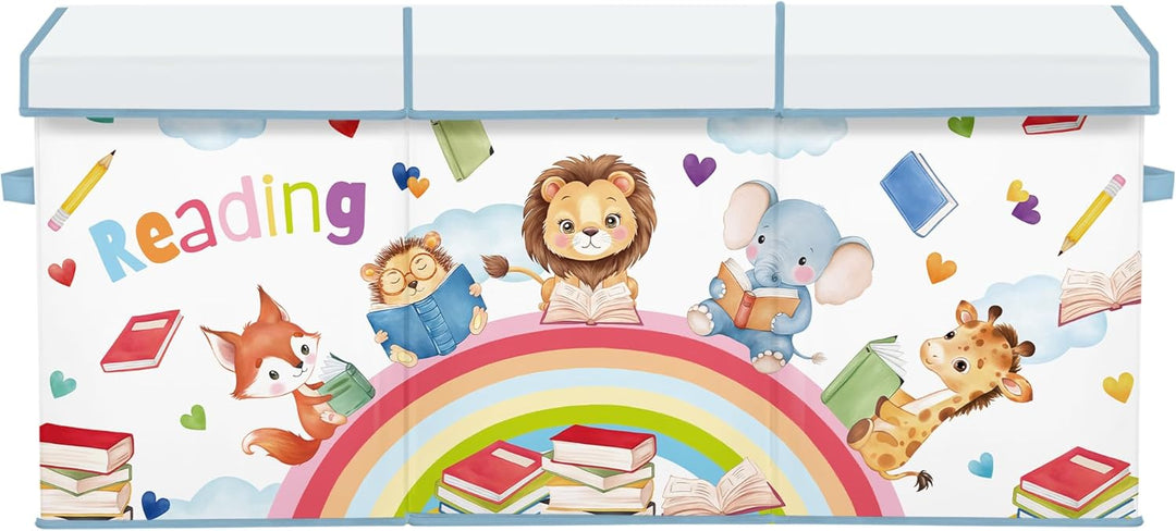 Extra Gross Aufbewahrungsbox mit Deckel Kinder, Zusammenklappbare Oxford-Spielzeugkiste mit Griff fü