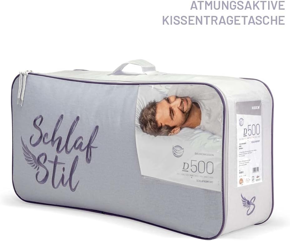 SCHLAFSTIL Visco Nackenstützkissen S800V, Visco Premium Schaum 40_x_80_centimeters Weiss, 40_x_80_ce