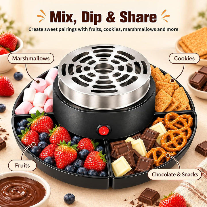 2-in-1 Smores Maker &amp; Schokoladenfondue Set, S&