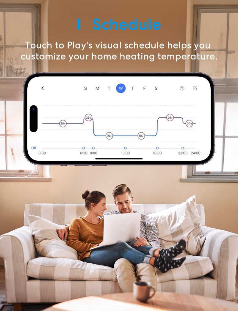Meross WLAN Heizungsthermostat kompatibel mit HomeKit, smartes Heizkörperthermostat benötigt Hub, ko
