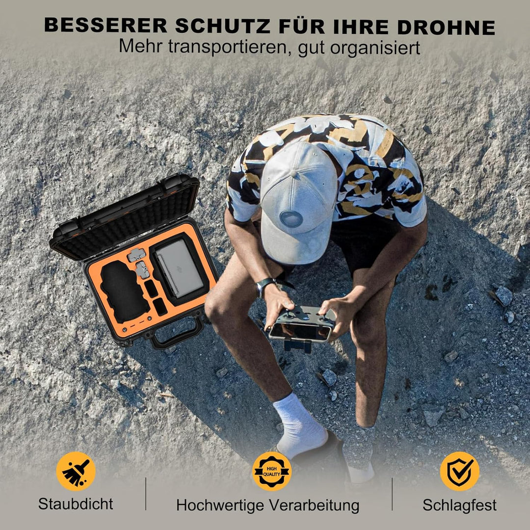 LEKUFEE Kompakte Tragbare wasserdichte Koffer für DJI Mini 4K/Mini 2 SE/2 Drohne und Zubehör (Nur Ko