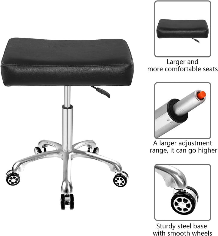 Antlu Hocker Mit Rollen Rollhocker Höhenverstellbar Drehstuhl Drehhocker Arbeitshocker Bürohocker Si