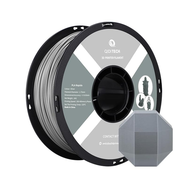 QIDI TECH PLA Rapido Filament 1.75mm, 3D Drucker Filament PLA, geeignet für Hochgeschwindigkeitsdruc