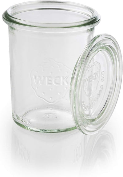 APS 12 Original WECK Gläser 160 ml mit Deckel, Ø 6 cm, H: 8 cm, Mini-Sturzform mit Glasdeckel, Einma