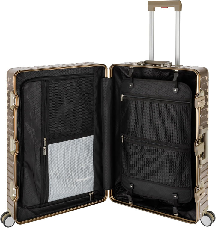 Travelhouse Tokyo 100% Aluminium Reisekoffer 3 Set 55cm + 65cm + 72cm (Champagner, Handgepäck, Mittl